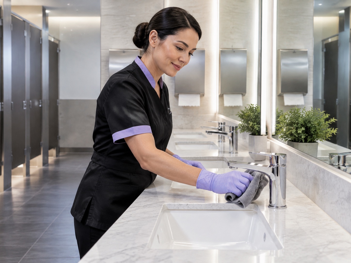 Restrooms and breakrooms