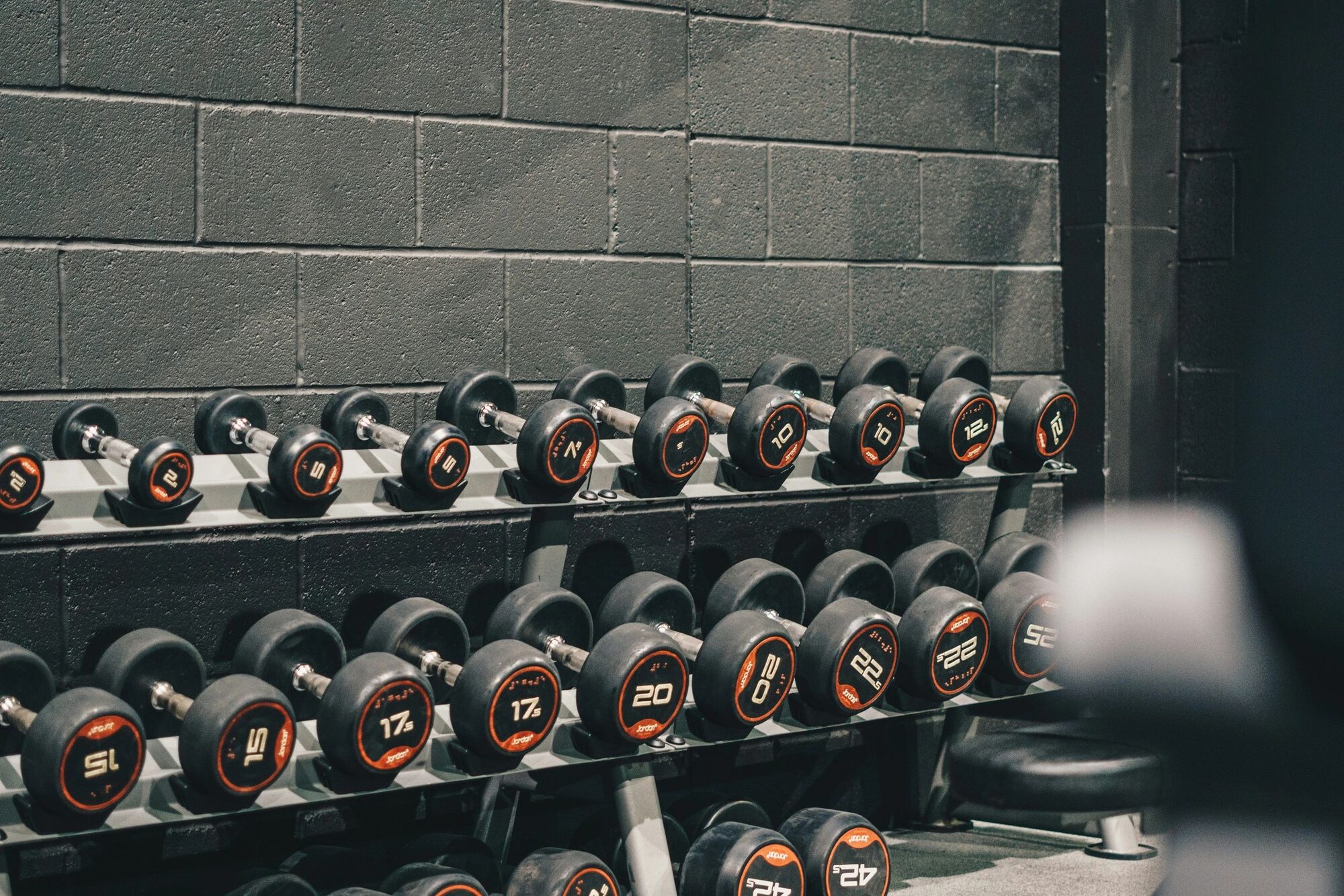 Dumbbells close up