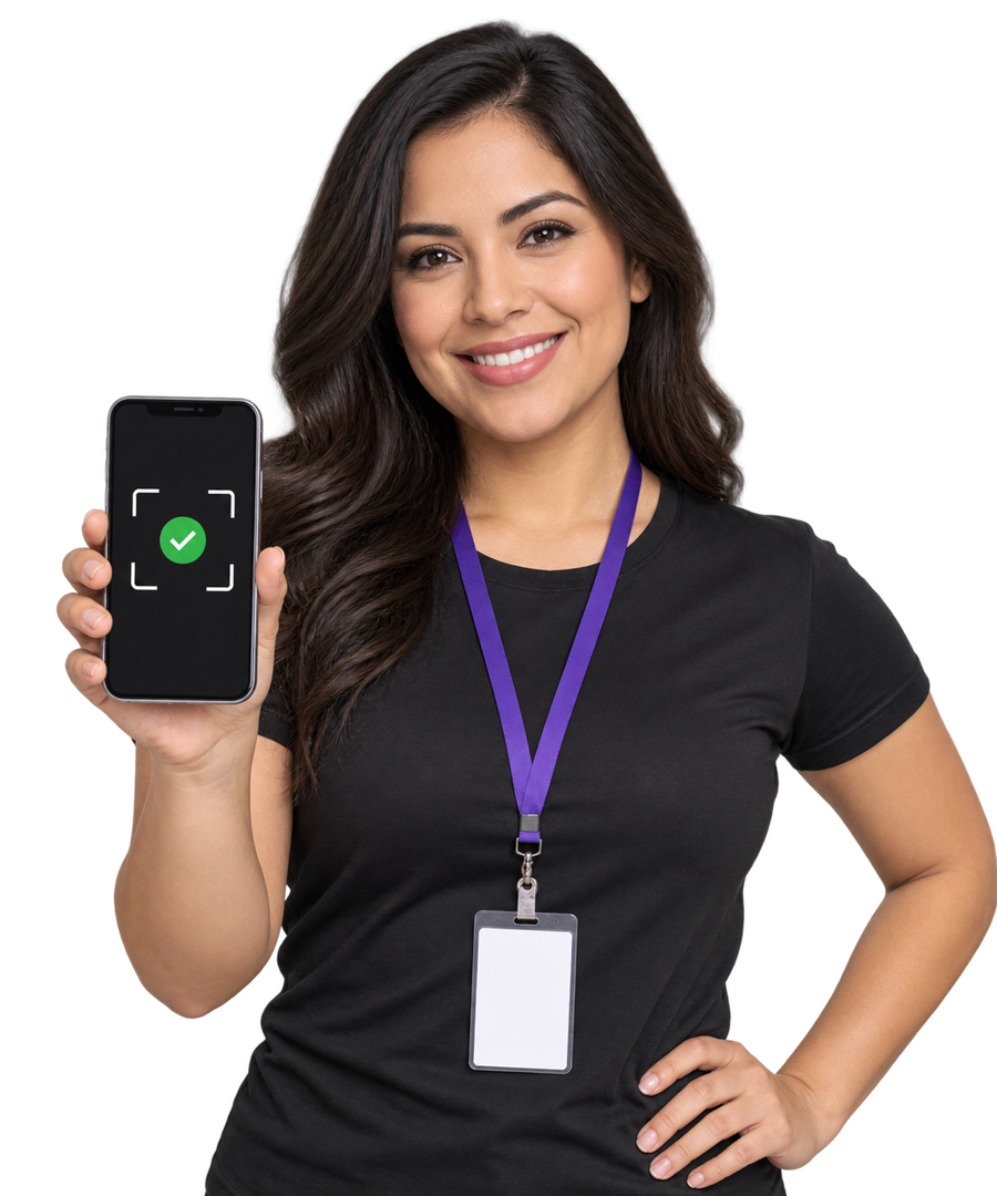 Door host scanning a ticket